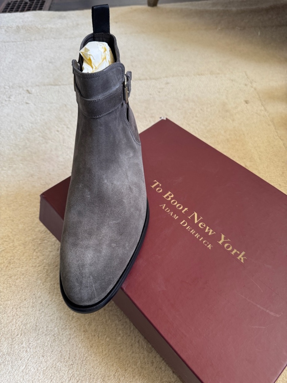To Boot New York Clarence Boot in Gray Suede